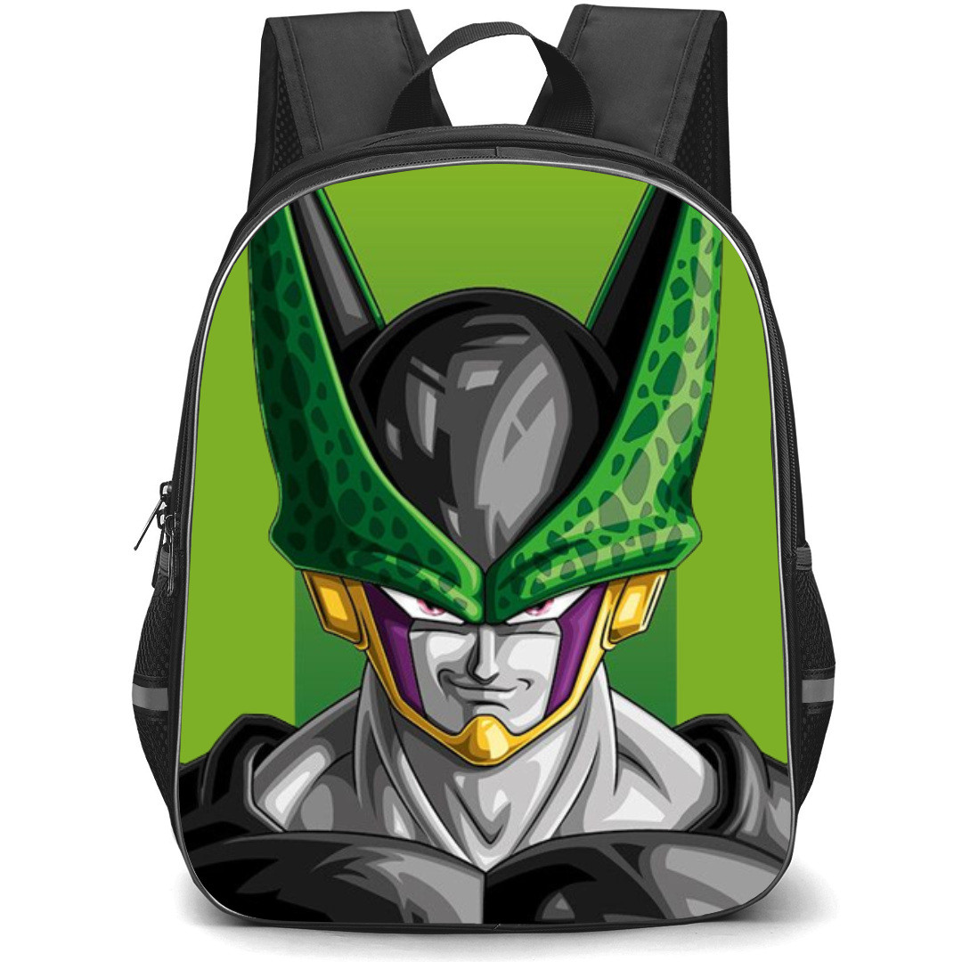 Dragon Ball Cell Backpack StudentPack - Perfect Cell Smile Portrait Comic Art