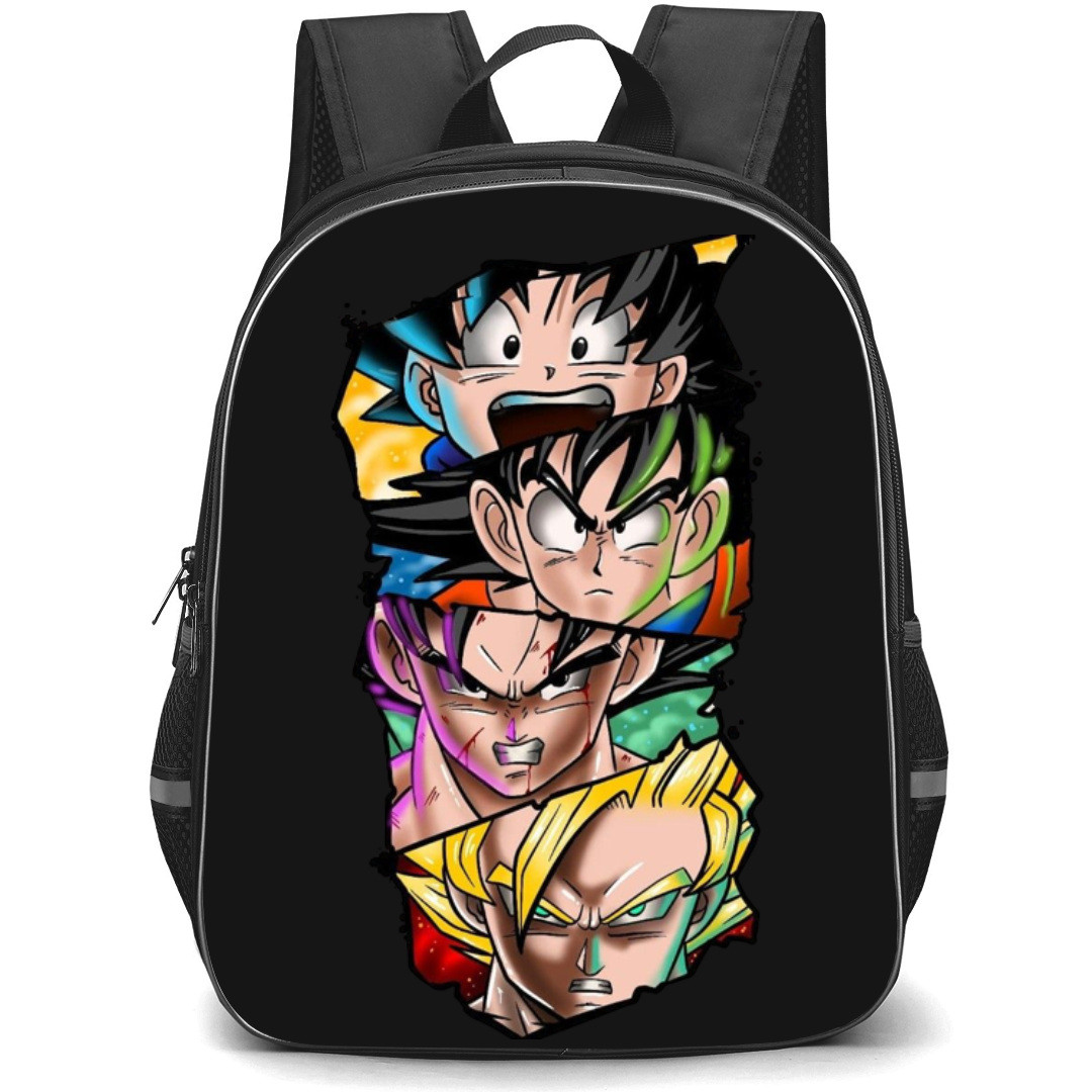 Dragon Ball Goku Backpack StudentPack - Goku Different Forms Sticker Art