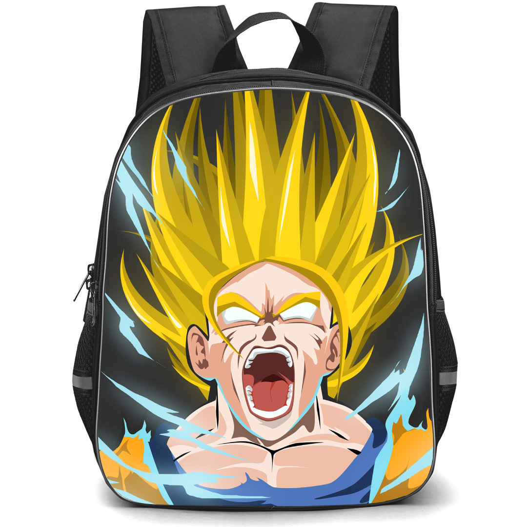 Dragon Ball Goku Backpack StudentPack - Super Saiyan 2 Goku Rages Cartoon Art