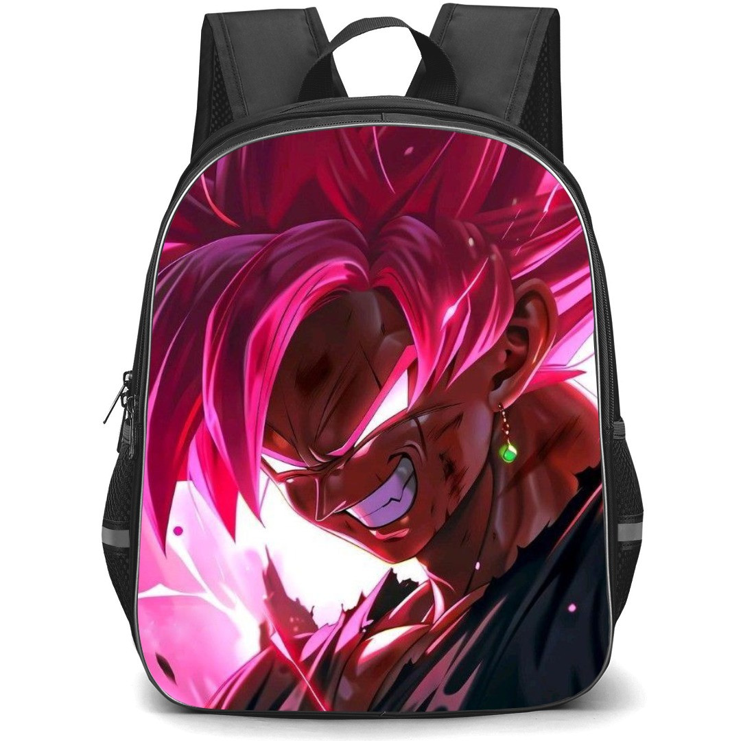 Dragon Ball Goku School Backpack StudentPack - Goku Super Saiyan Rose Black