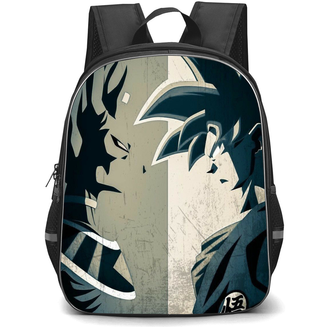 Dragon Ball Backpack StudentPack - Goku Beerus Side Portrait Minimalist Art