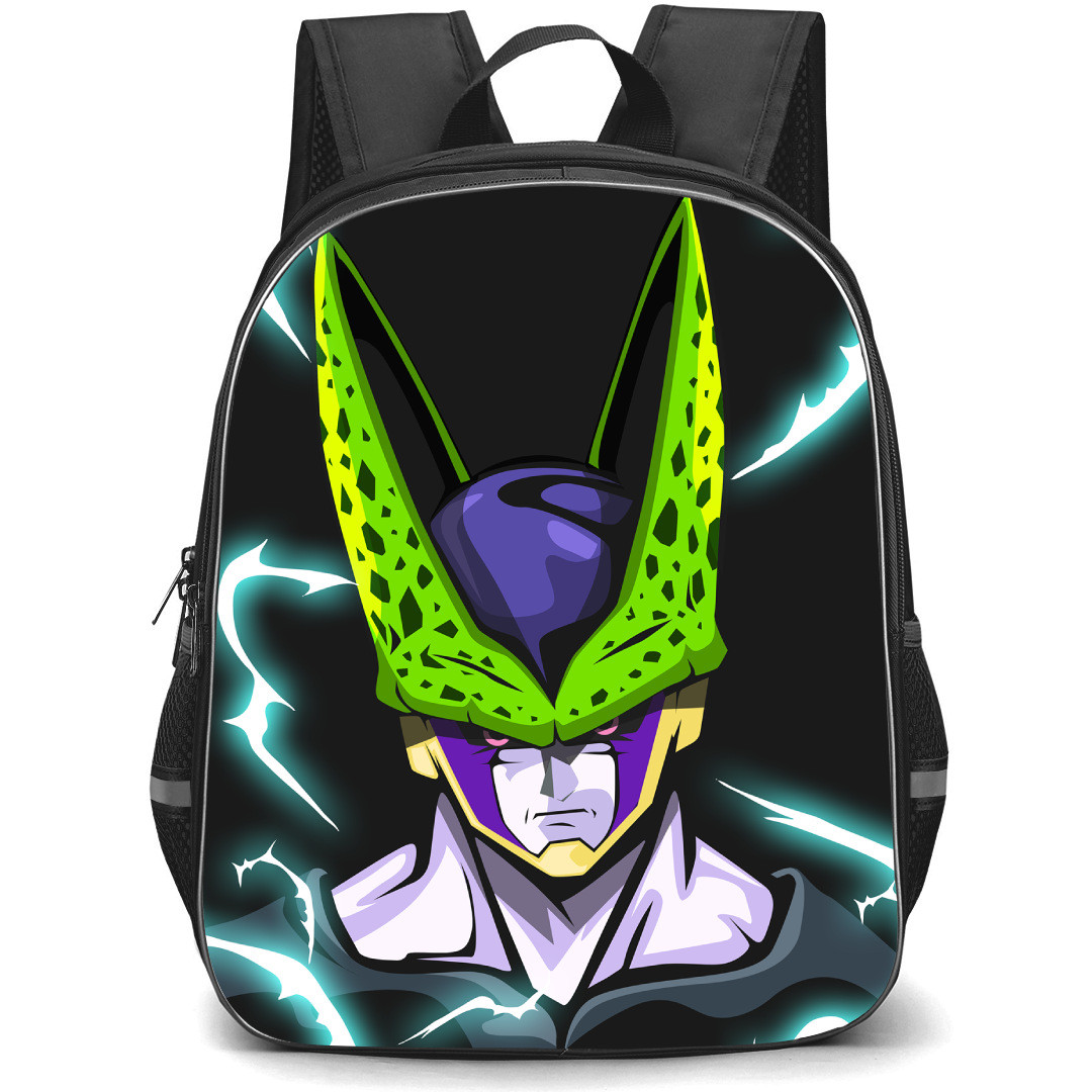 Dragon Ball Perfect Cell Backpack StudentPack - Perfect Cell Rages Cartoon Art