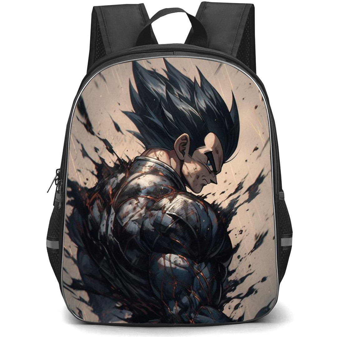 Dragon Ball Vegeta School Backpack StudentPack - Black Vegeta Back Portrait