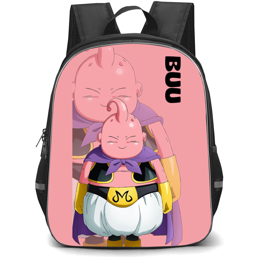 Dragon Ball Daima Majin Buu Backpack StudentPack - Majin Buu Standing Illustration Art On Pink Background