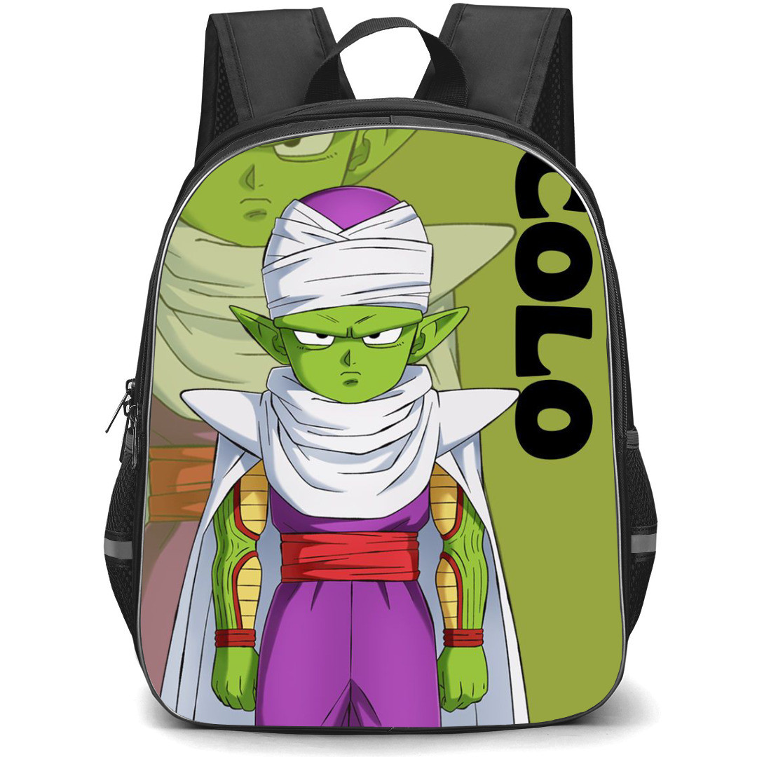 Dragon Ball Daima Piccolo Backpack StudentPack - Piccolo Standing Illustration Art On Green Background