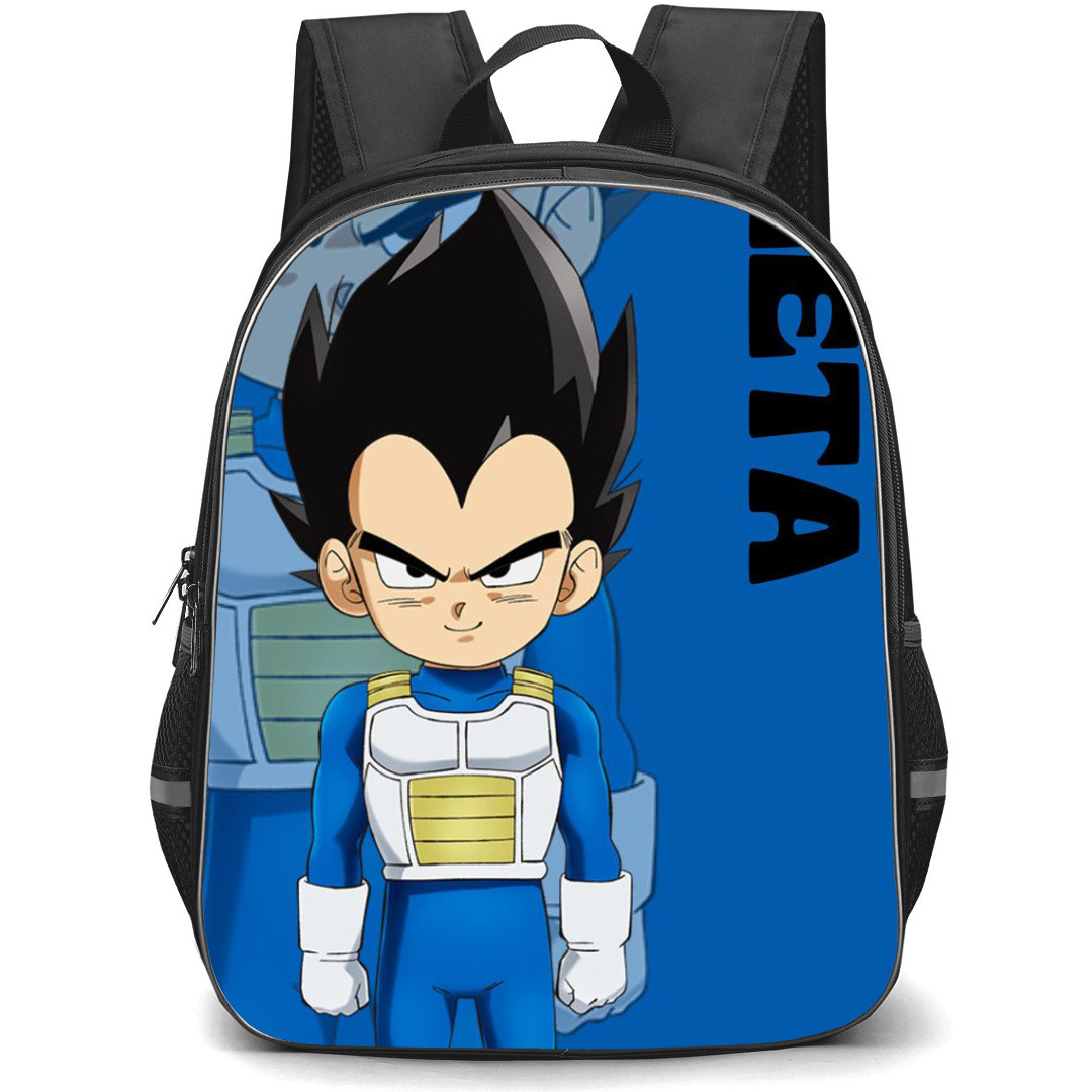 Dragon Ball Daima Vegeta Backpack StudentPack - Vegeta Standing Illustration Art On Blue Background