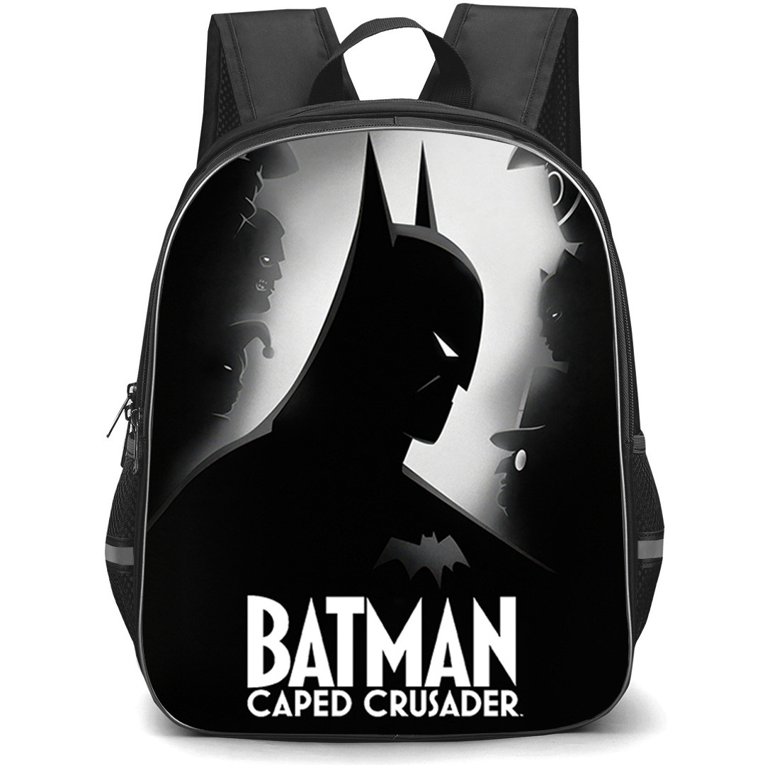 Batman Caped Crusader Backpack School Bag StudentPack - Batman Caped Crusader Dark Knight Shadow Poster