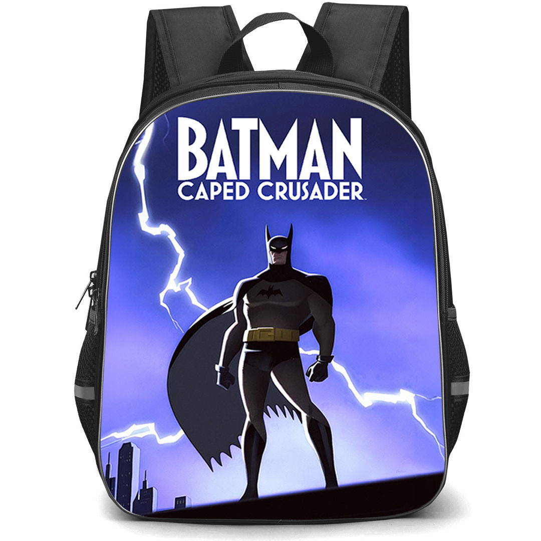 Batman Caped Crusader Backpack School Bag StudentPack - Batman Caped Crusader Lightning Night Vigil Poster
