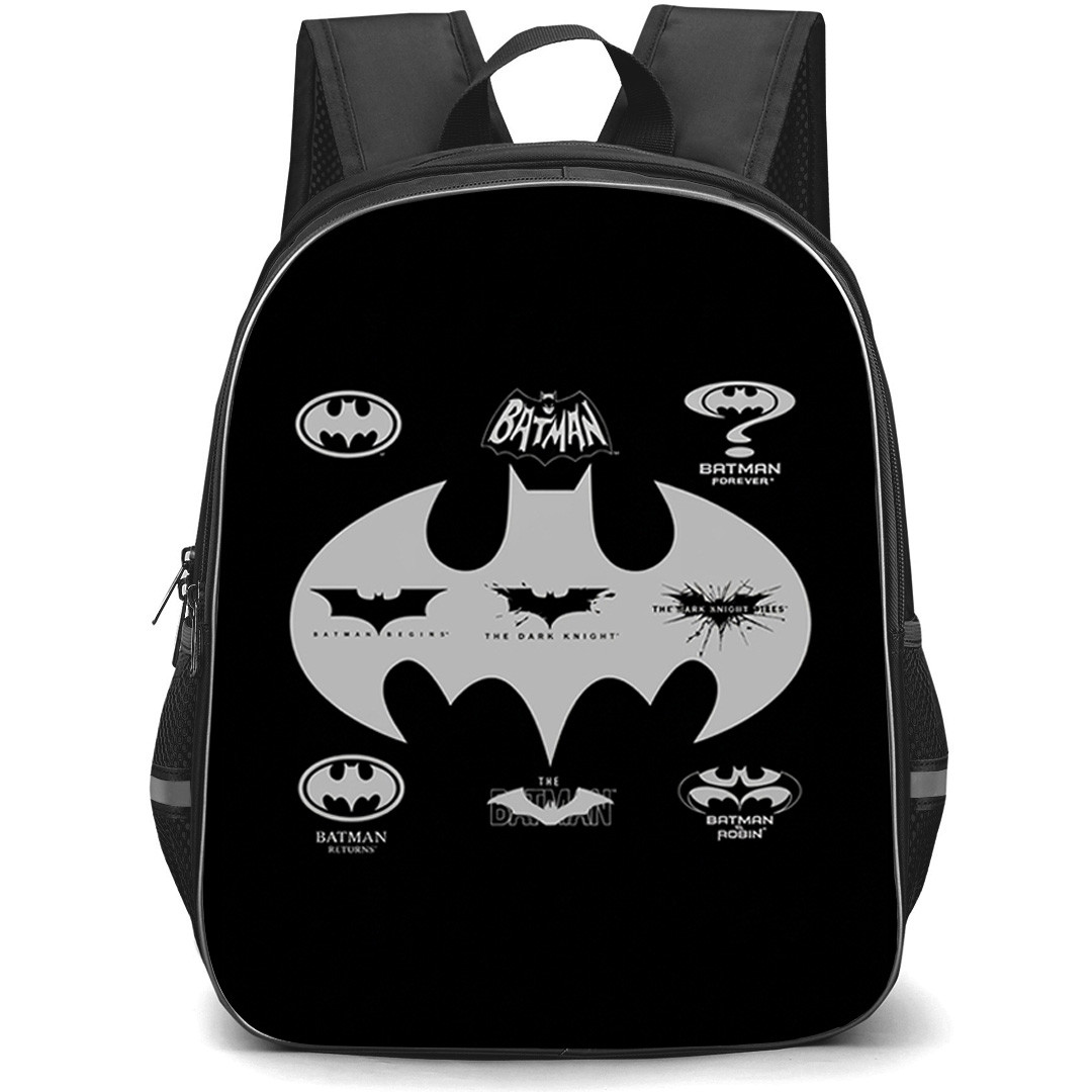 Batman Backpack School Bag StudentPack - Batman Movie Logos Evolution Poster