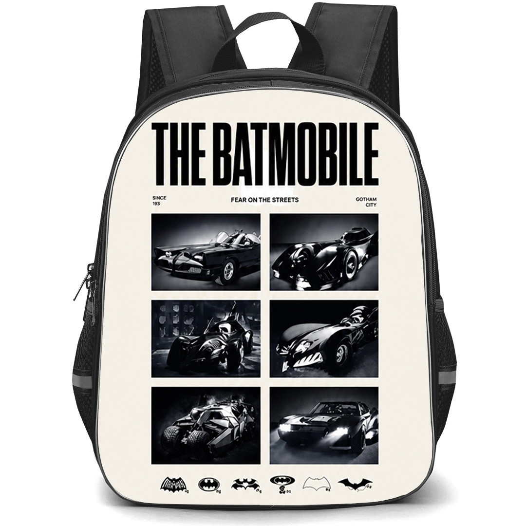 Batman Backpack School Bag StudentPack - Batman The Batmobile Evolution Poster