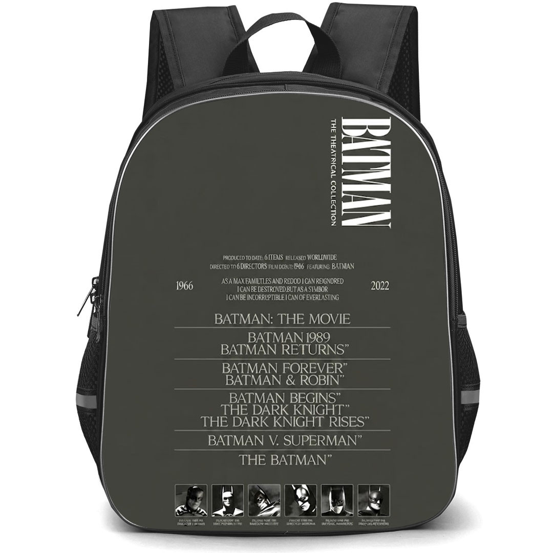 Batman Backpack School Bag StudentPack - Batman Theatrical Collection Timeline Poster
