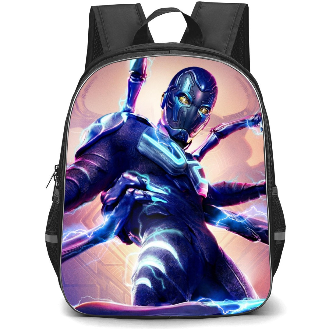 Blue Beetle Backpack StudentPack - Blue Beetle Portrait Attack Mode