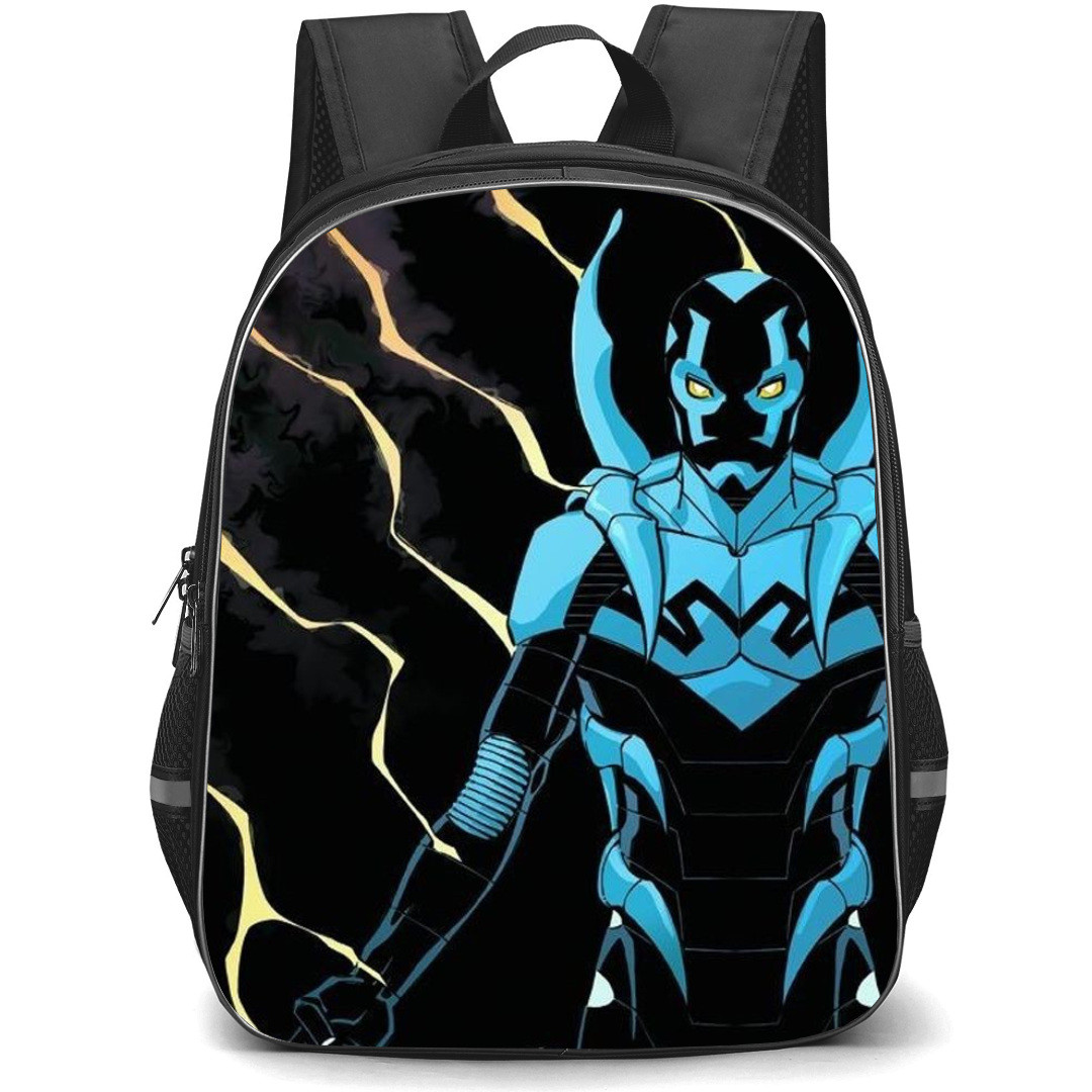 Blue Beetle Backpack StudentPack - Blue Beetle Portrait On Black Background Comic Art