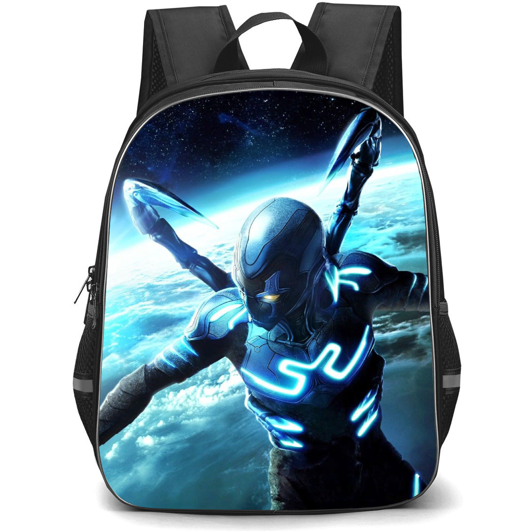 Blue Beetle Backpack StudentPack - Blue Beetle Portrait In Space