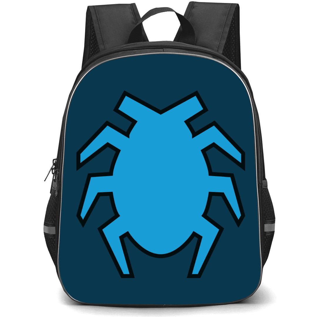 Blue Beetle Backpack StudentPack - Blue Beetle Scarab Logo On Blue Background