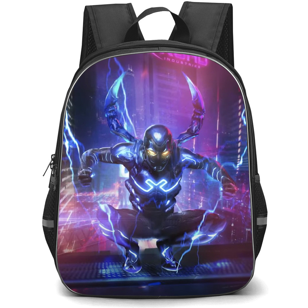 Blue Beetle Backpack StudentPack - Blue Beetle Sitting Portrait