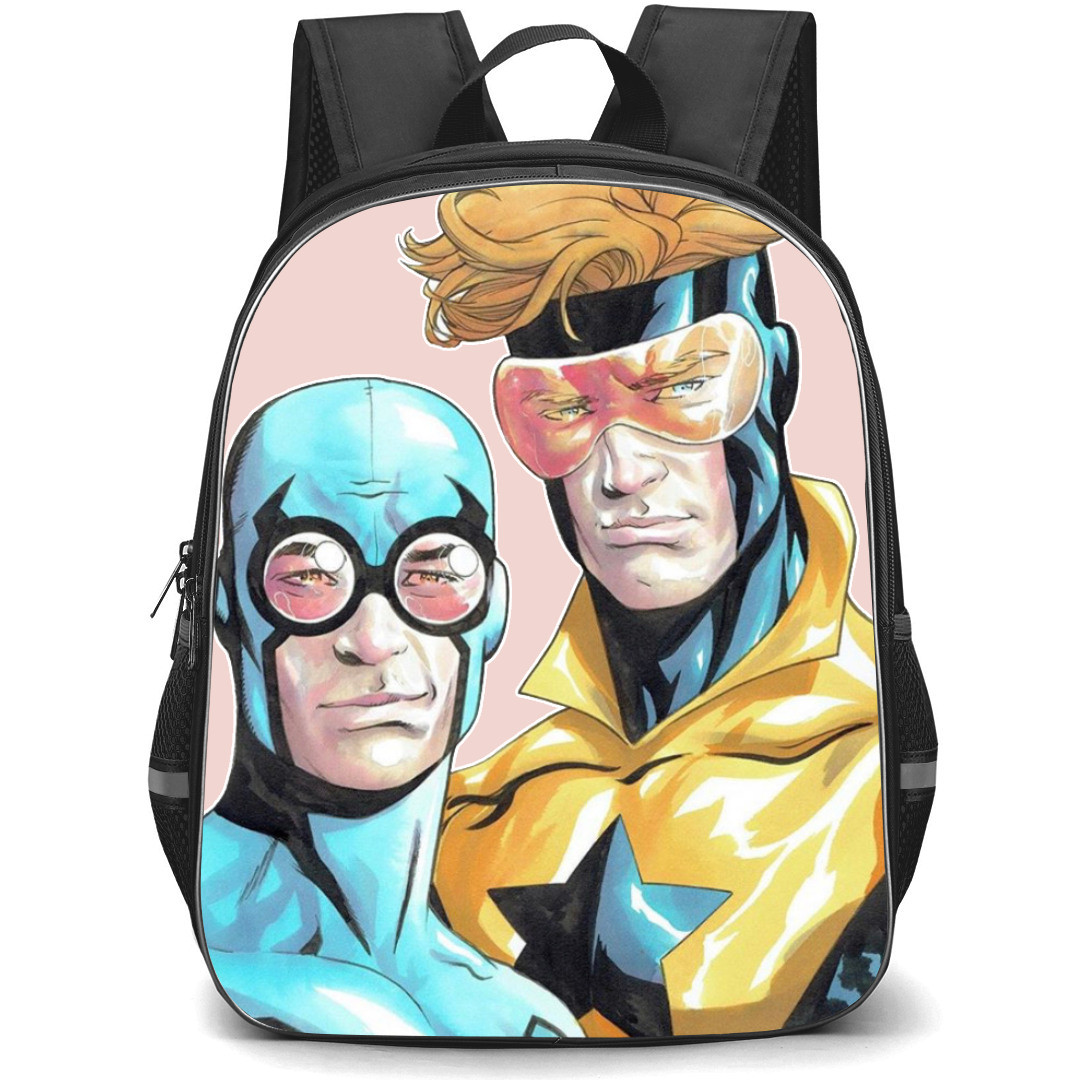 Blue Beetle Backpack StudentPack - Blue Beetle And Booster Gold Portrait Comic Art
