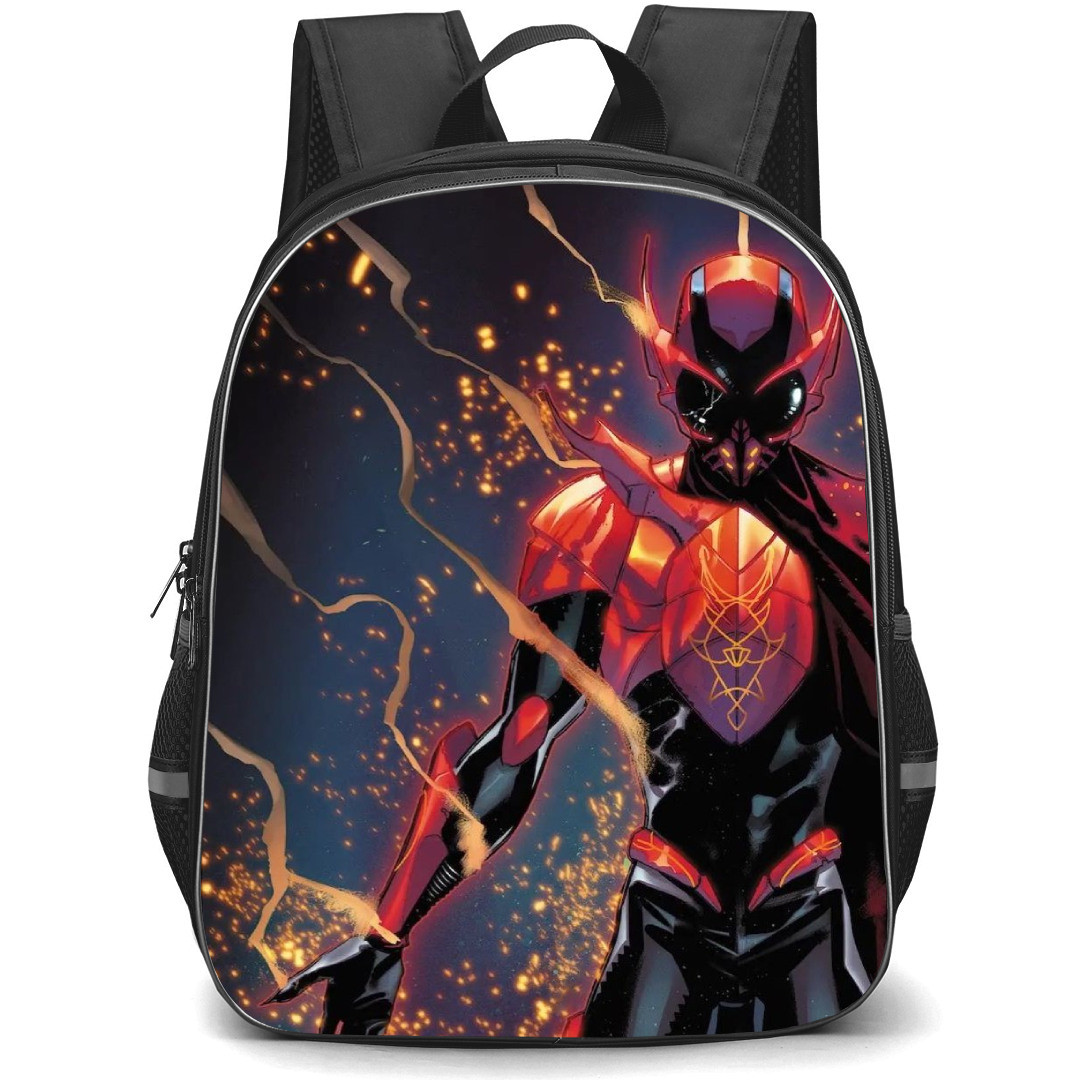 Blue Beetle Red Beetle Backpack StudentPack - Red Beetle Portrait Comic Art