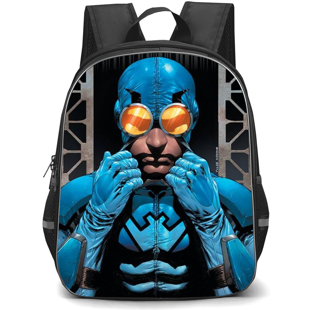 Blue Beetle Ted Kord Backpack StudentPack - Ted Kord Suit Up Portrait Comic Art
