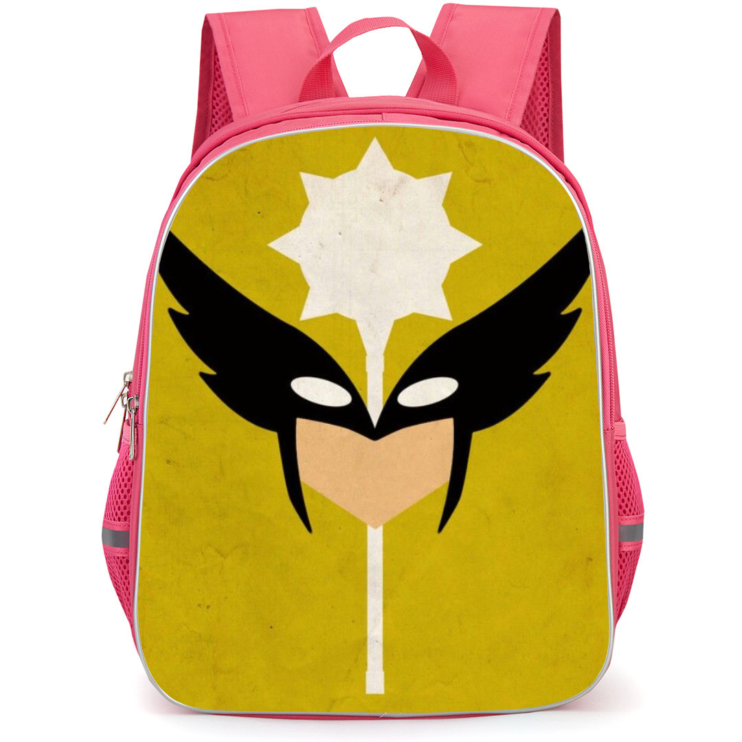 DC Hawk Girl Backpack StudentPack - Avatar Vector Art In Brown Background