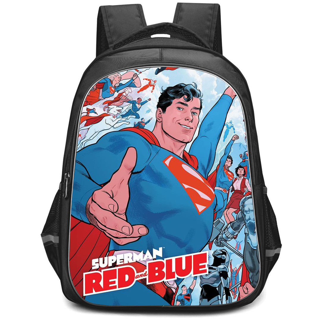 Superman Backpack StudentPack - Superman Red And Blue Comic Art