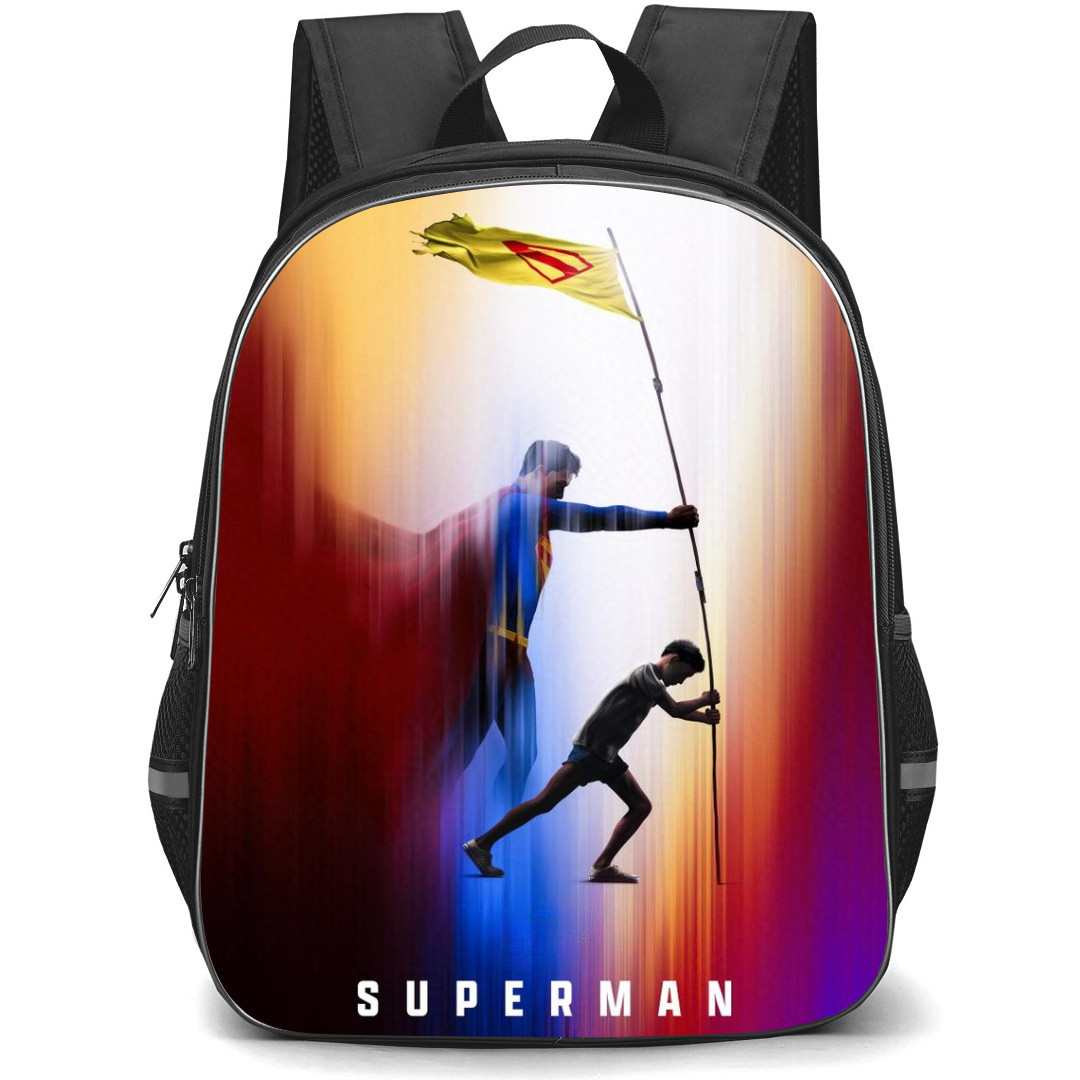 DC Comics Superman Backpack StudentPack - Looking Up Flag Poster