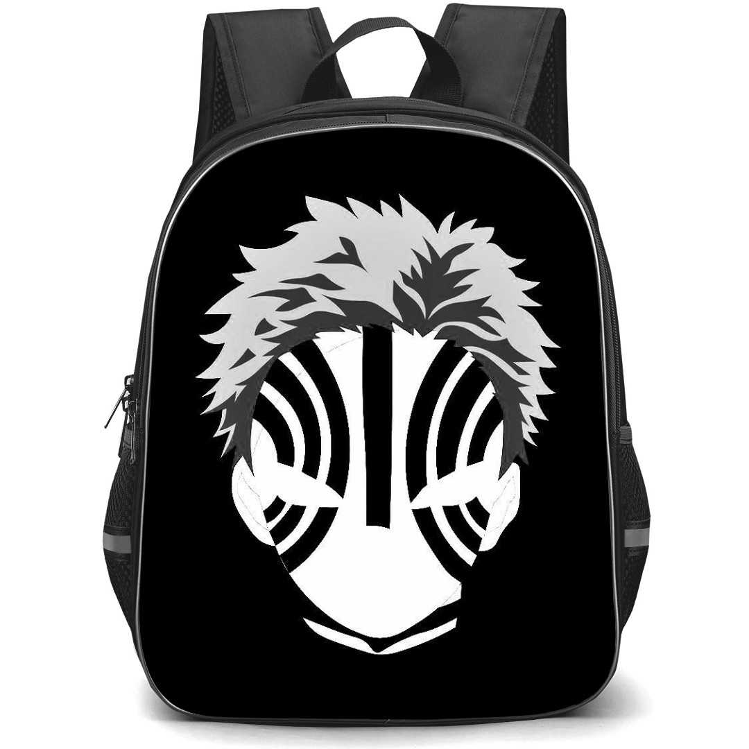 Demon Slayer Akaza Backpack StudentPack - Akaza Avatar Minimalist On Black Background