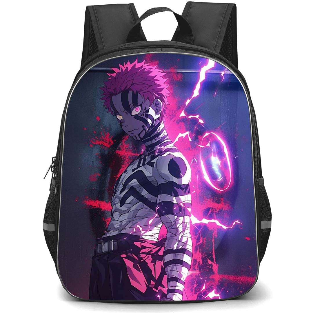 Demon Slayer Akaza Backpack StudentPack - Akaza Side Portrait Electricity