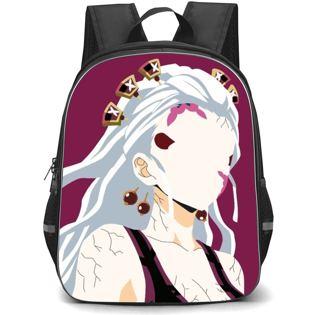 Demon Slayer Daki Backpack StudentPack - Daki Portrait Minimalist On Purple Background