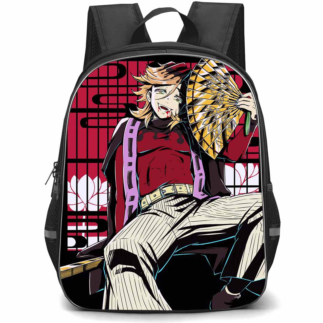 Demon Slayer Douma Backpack StudentPack - Douma Sitting Using Fan