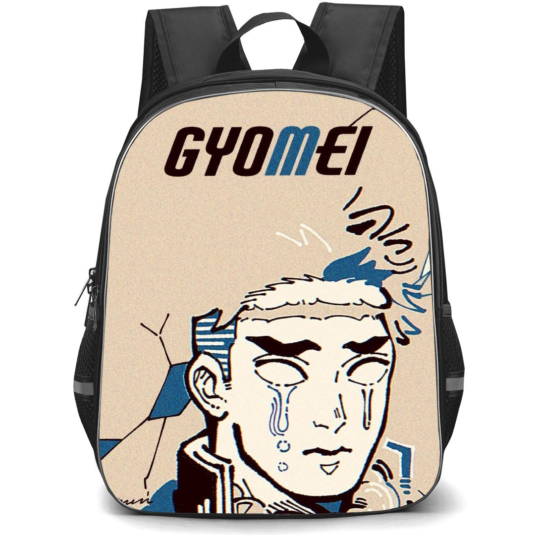 Demon Slayer Gyomei Himejima Backpack StudentPack - Gyomei Himejima Illustration On Beige Background