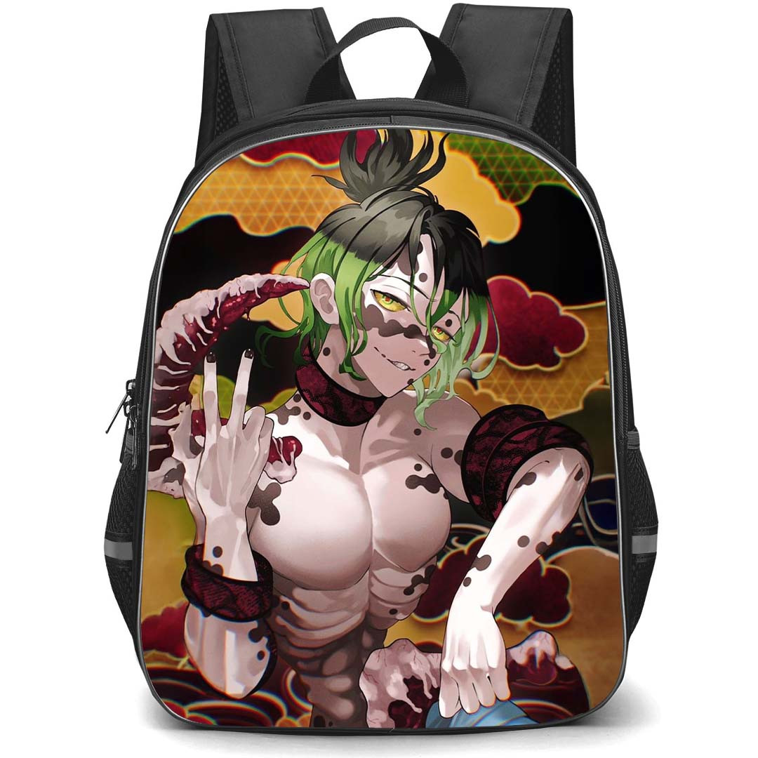 Demon Slayer Gyutaro Backpack StudentPack - Gyutaro Illustration Anime Cloud Background