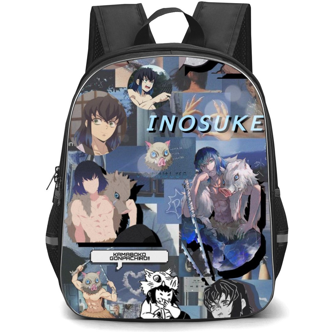 Demon Slayer Inosuke Hashibira Backpack StudentPack - Inosuke Hashibira Collage