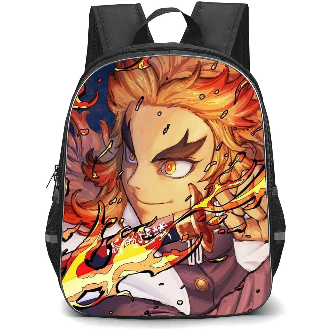 Demon Slayer Kyojuro Rengoku Backpack StudentPack - Comic Series Kyojuro Rengoku Attack Mode