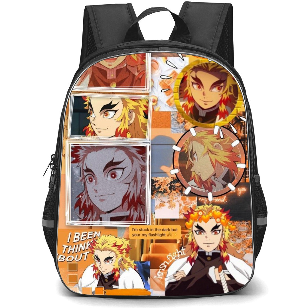 Demon Slayer Kyojuro Rengoku Backpack StudentPack - Kyojuro Rengoku Collage