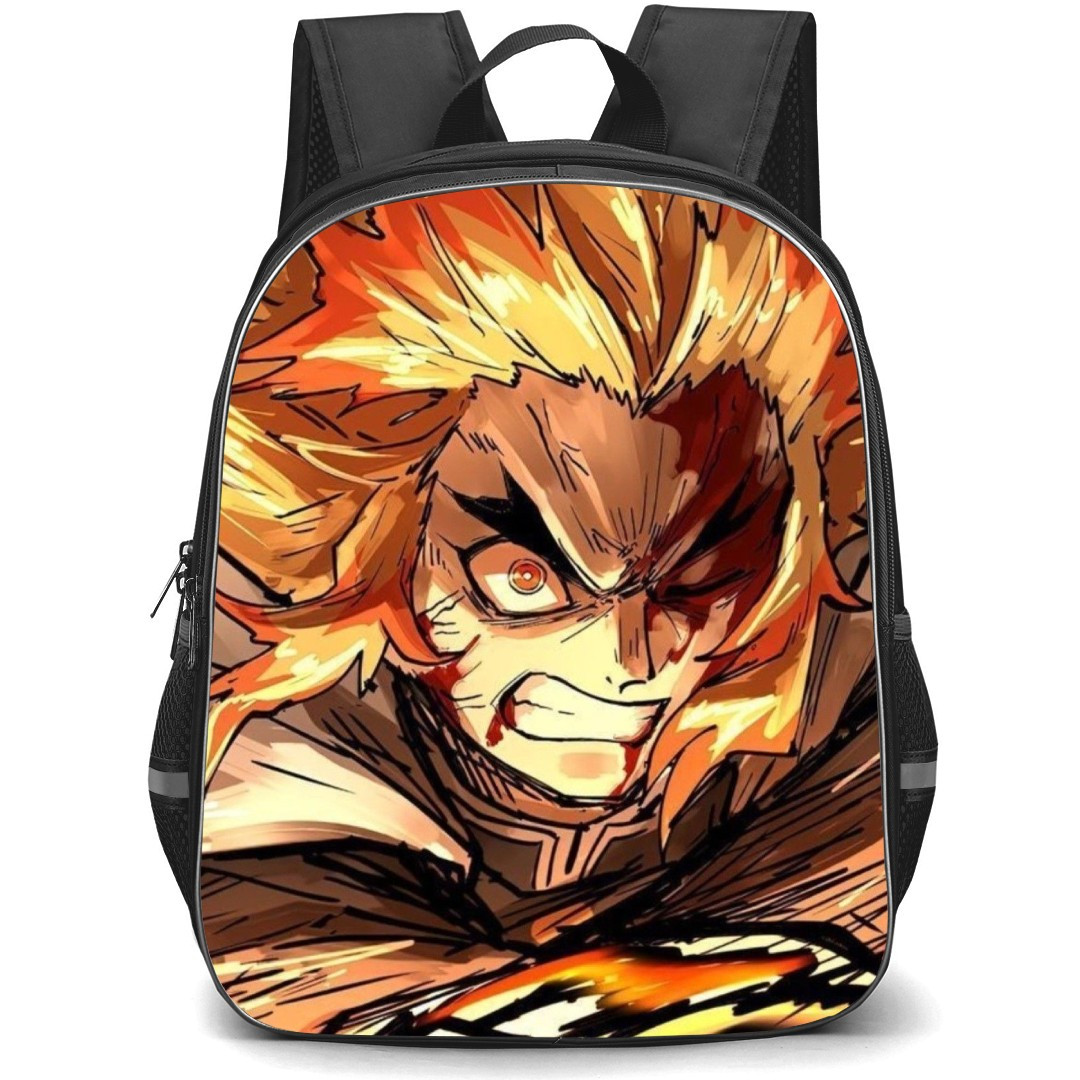 Demon Slayer Kyojuro Rengoku Backpack StudentPack - Comic Series Kyojuro Rengoku Hurting