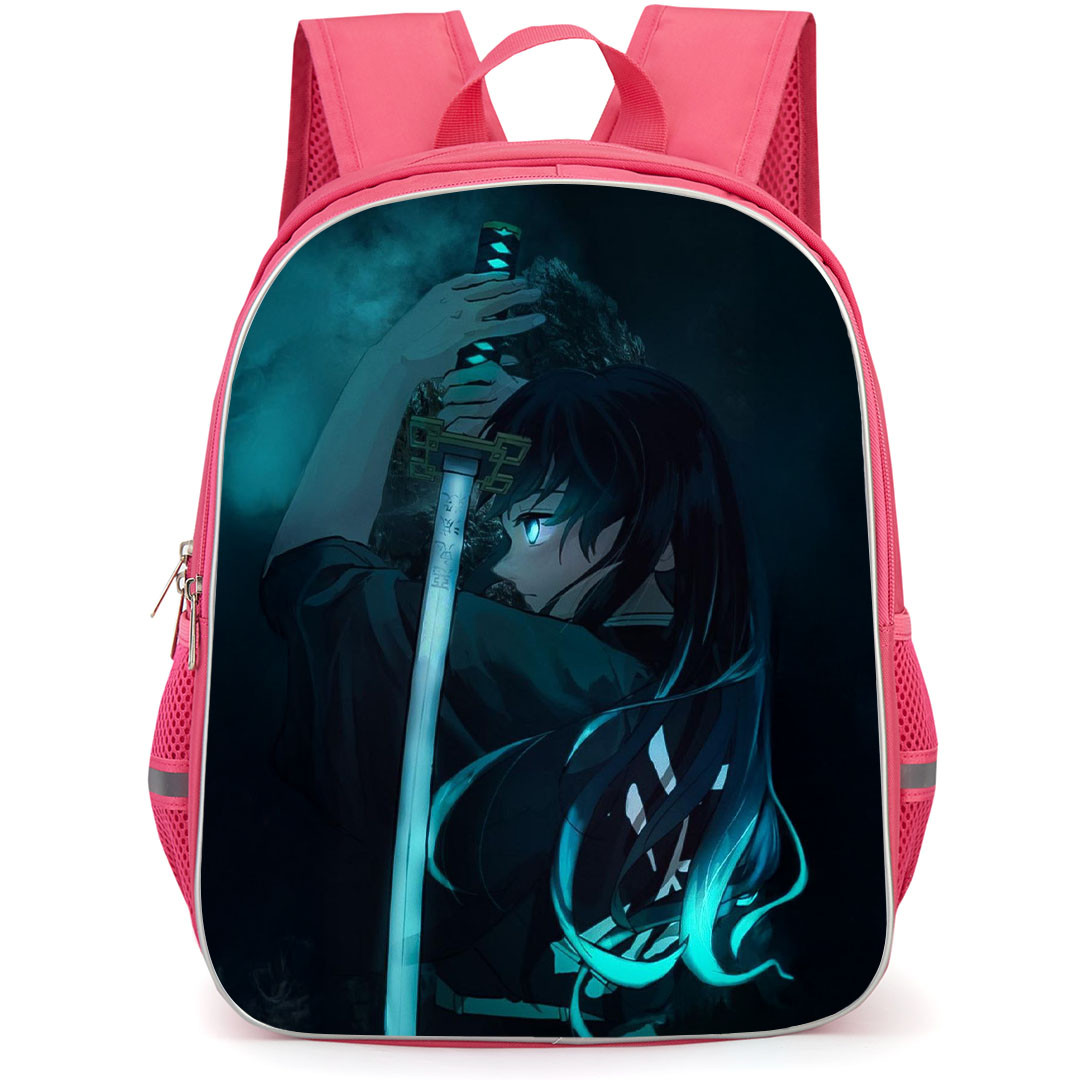 Demon Slayer Muichiro Tokito Backpack StudentPack - Muichiro Tokito Drawing Sword In Darkness