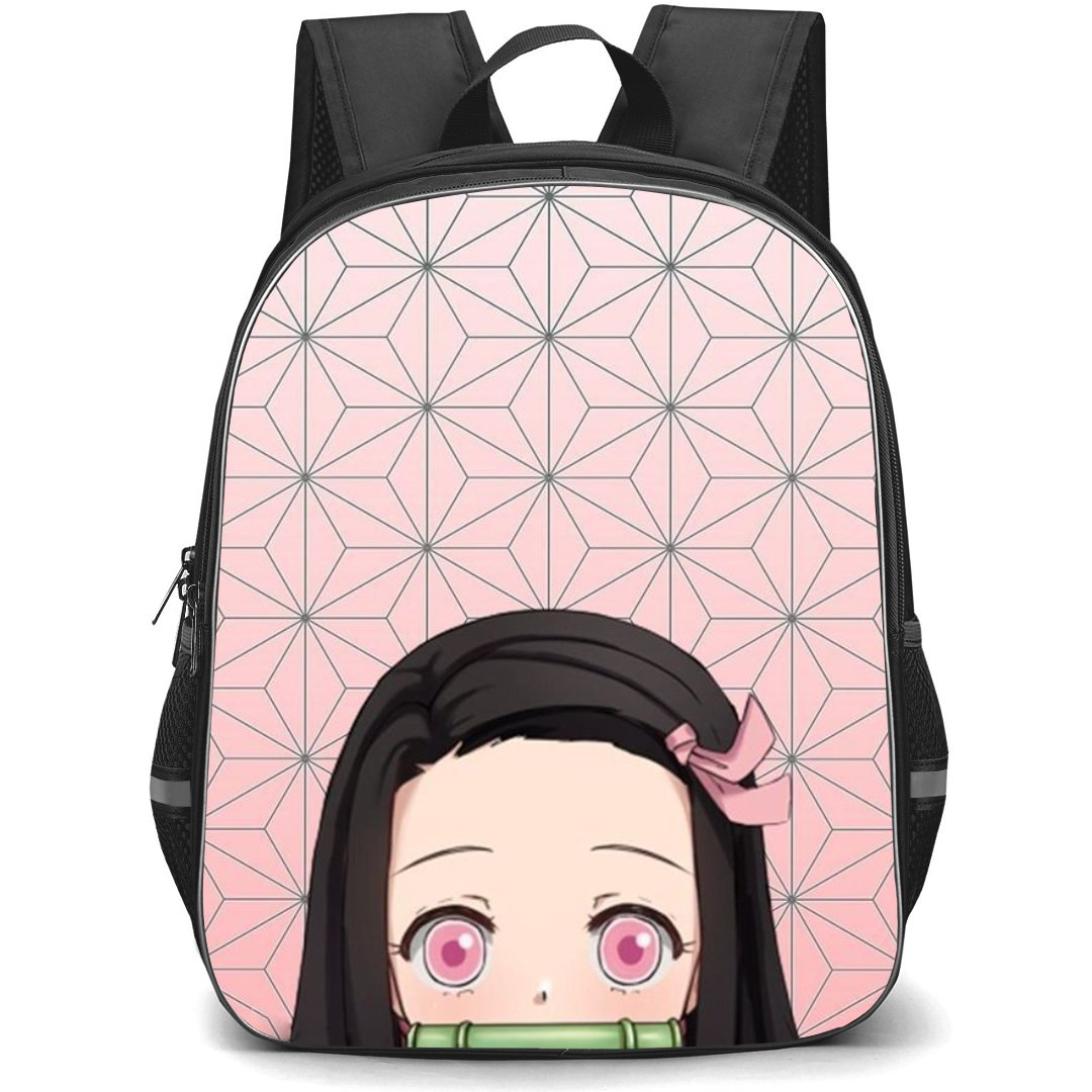 Demon Slayer Nezuko Kamado Backpack StudentPack - Nezuko Kamado Avatar On Symbol Background