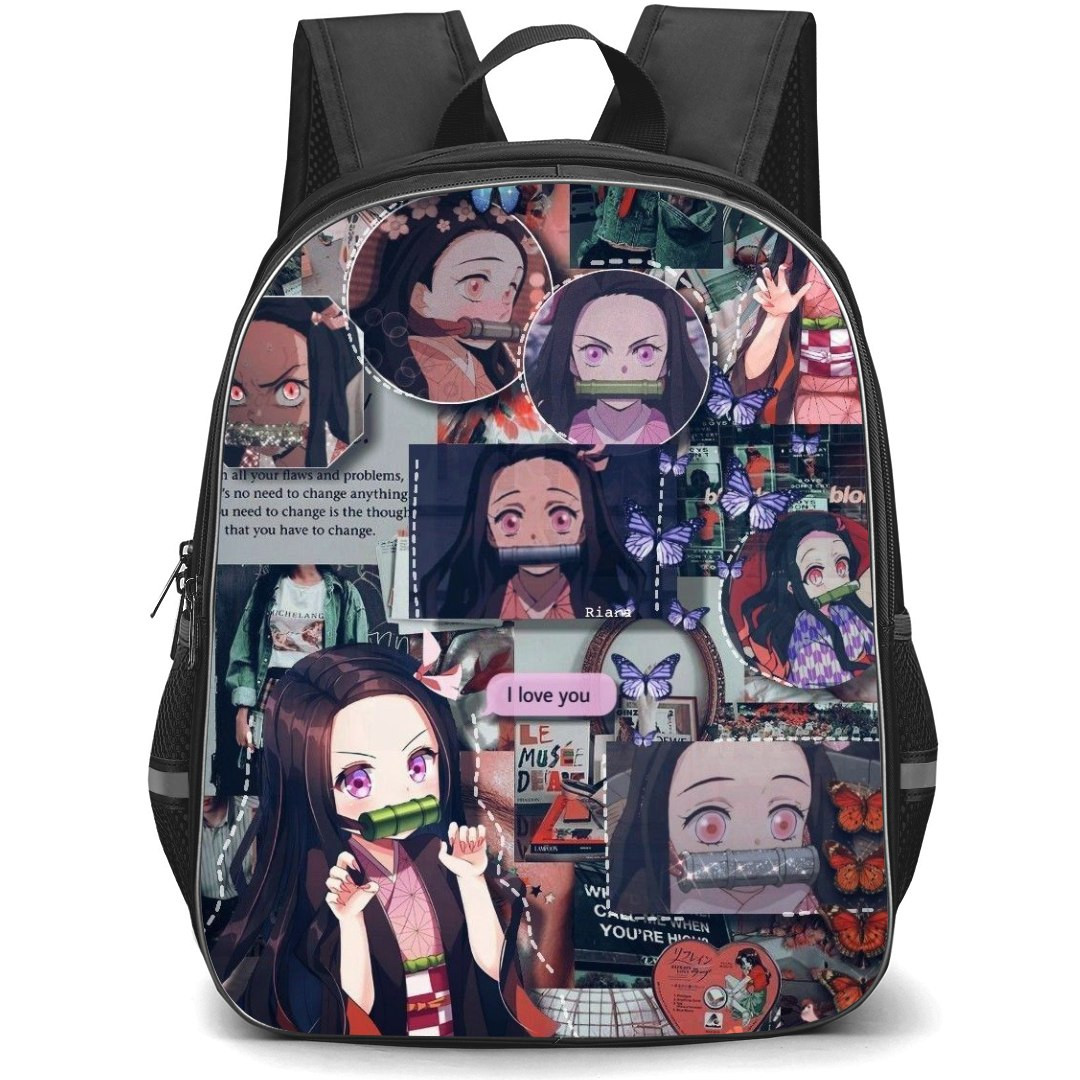 Demon Slayer Nezuko Kamado Backpack StudentPack - Nezuko Kamado Collage
