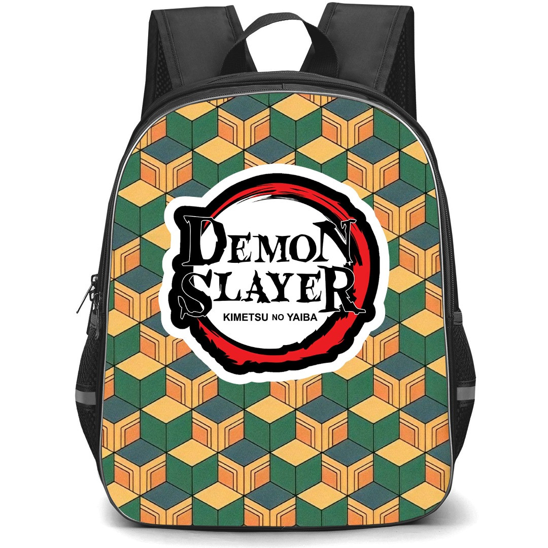Demon Slayer Sabito Backpack StudentPack - Sabito Symbol Background