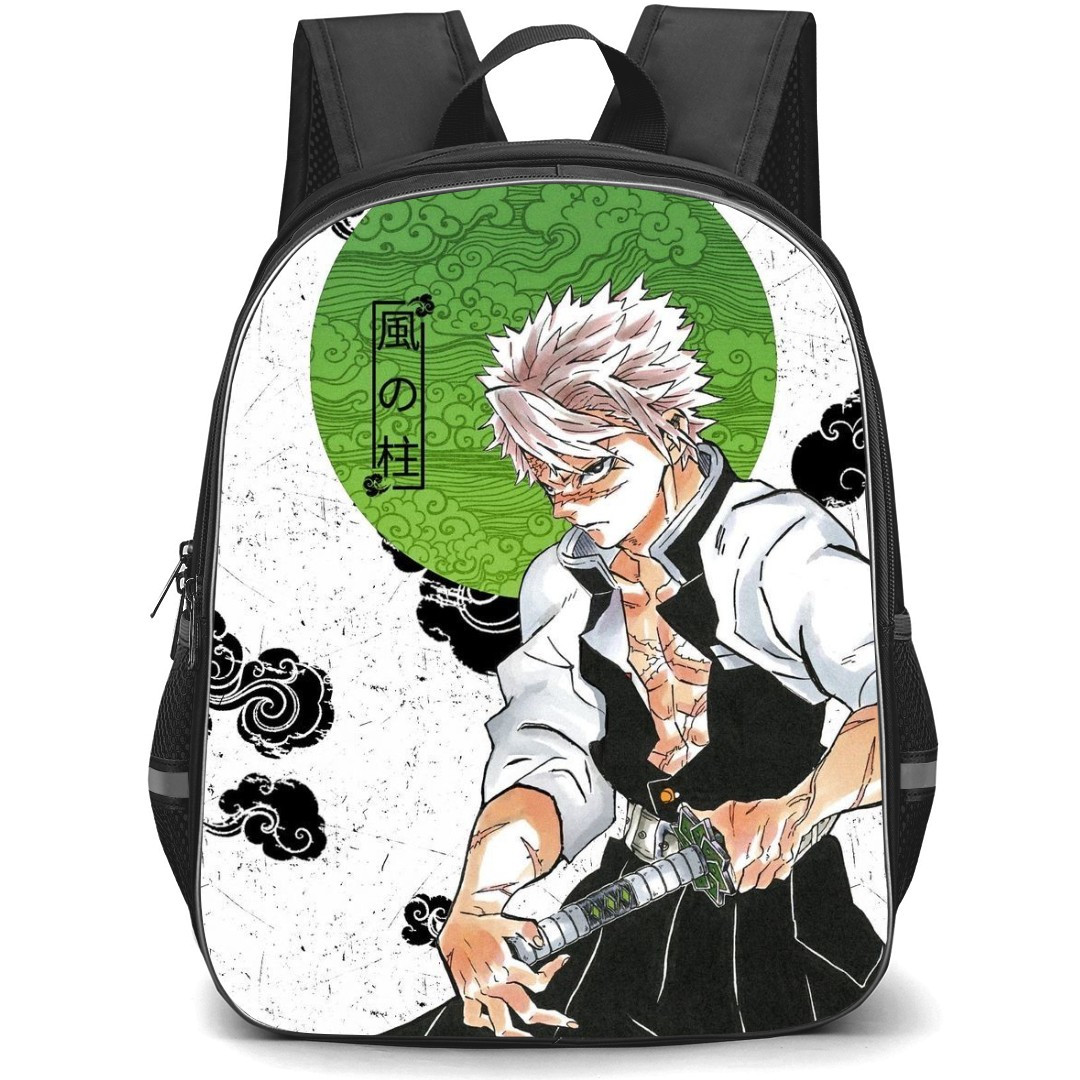 Demon Slayer Sanemi Shinazugawa Backpack StudentPack - Comic Series Sanemi Shinazugawa Portrait