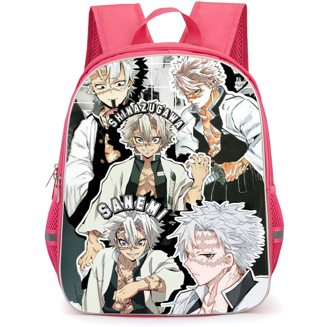 Demon Slayer Sanemi Shinazugawa Backpack StudentPack - Sanemi Shinazugawa Portraits Collage Art