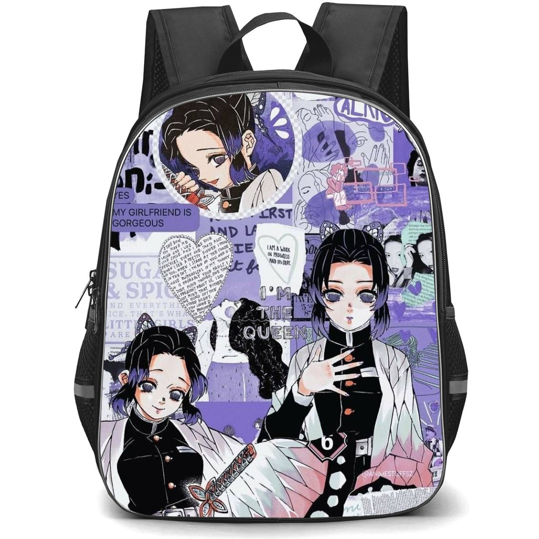 Demon Slayer Shinobu Kocho Backpack StudentPack - Shinobu Kocho Collage