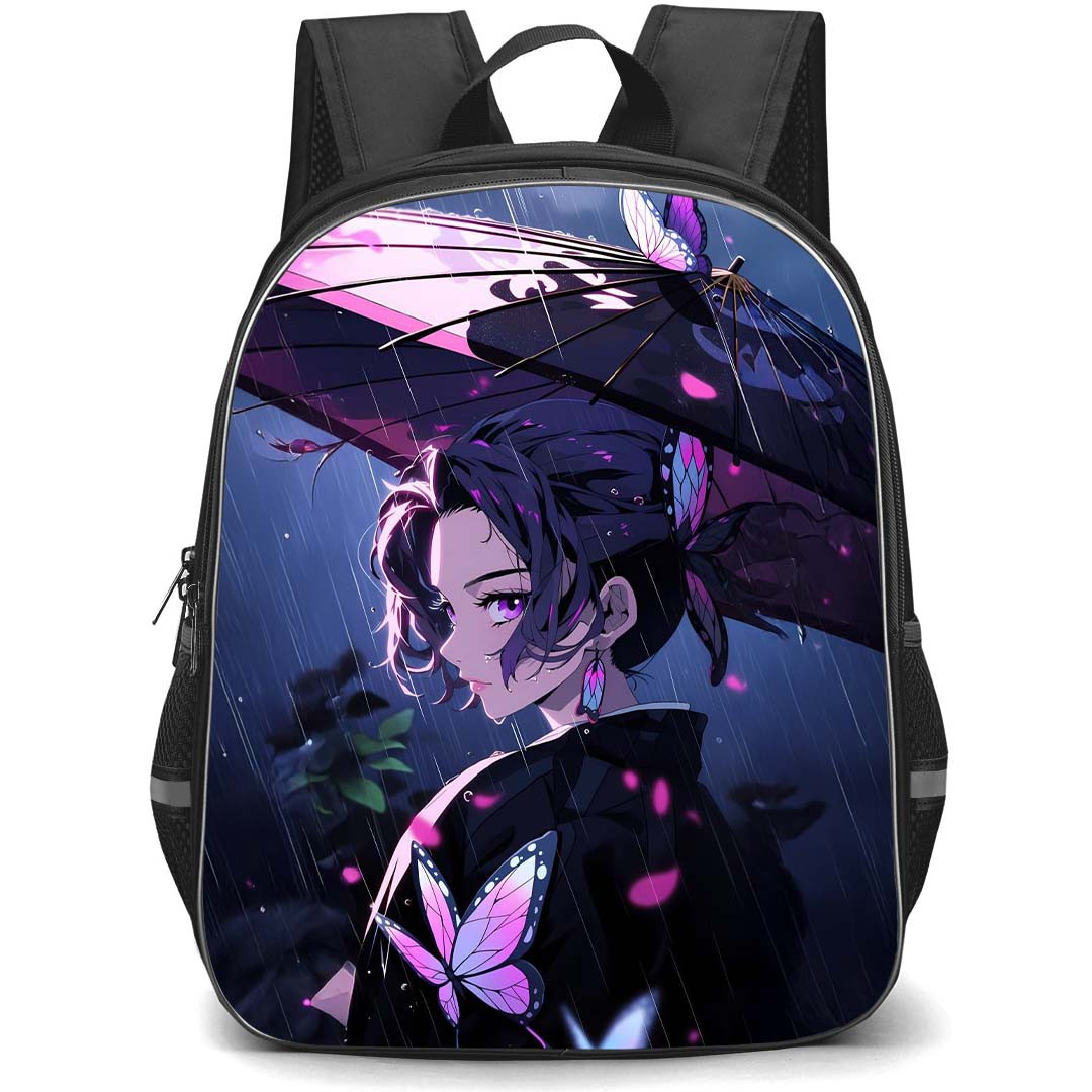 Demon Slayer Shinobu Kocho Backpack StudentPack - Shinobu Kocho Holding Umbrella Under The Rain
