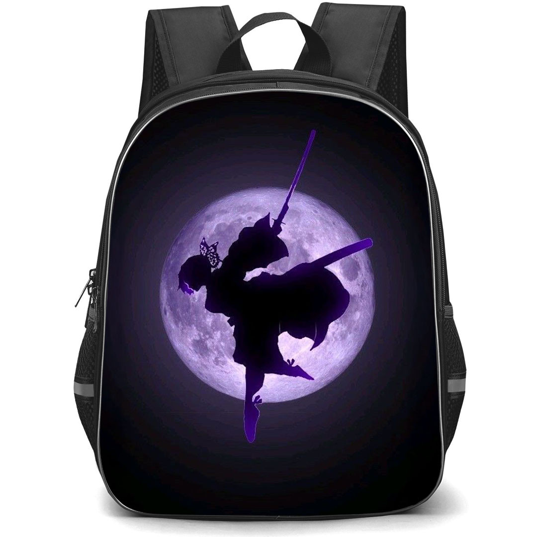Demon Slayer Shinobu Kocho Backpack StudentPack - Shinobu Kocho Silhouette On Moon