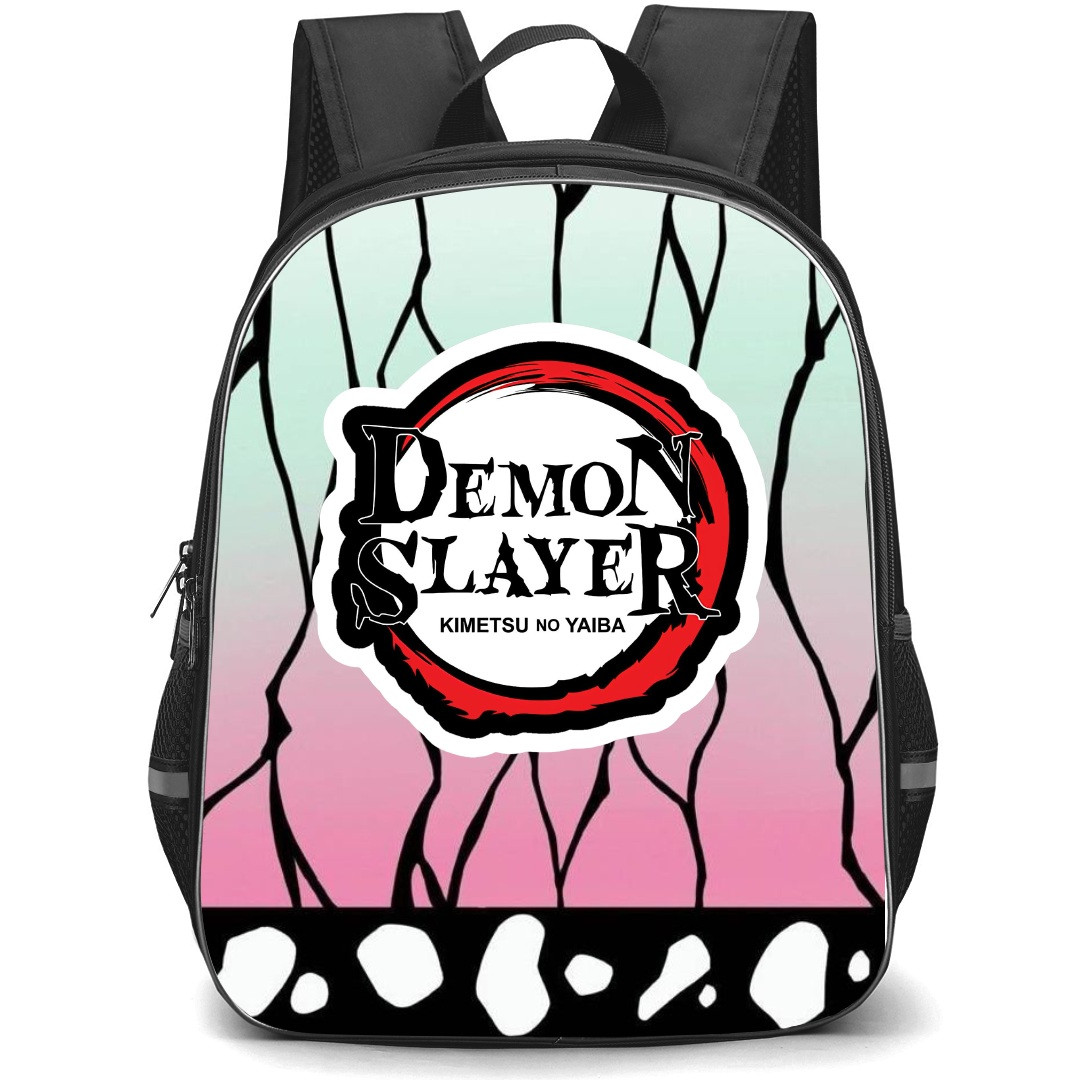 Demon Slayer Shinobu Kocho Backpack StudentPack - Shinobu Kocho Symbol Background