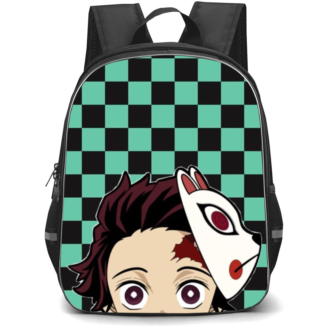 Demon Slayer Tanjiro Kamado Backpack StudentPack - Tanjiro Kamado Avatar On Symbol Background