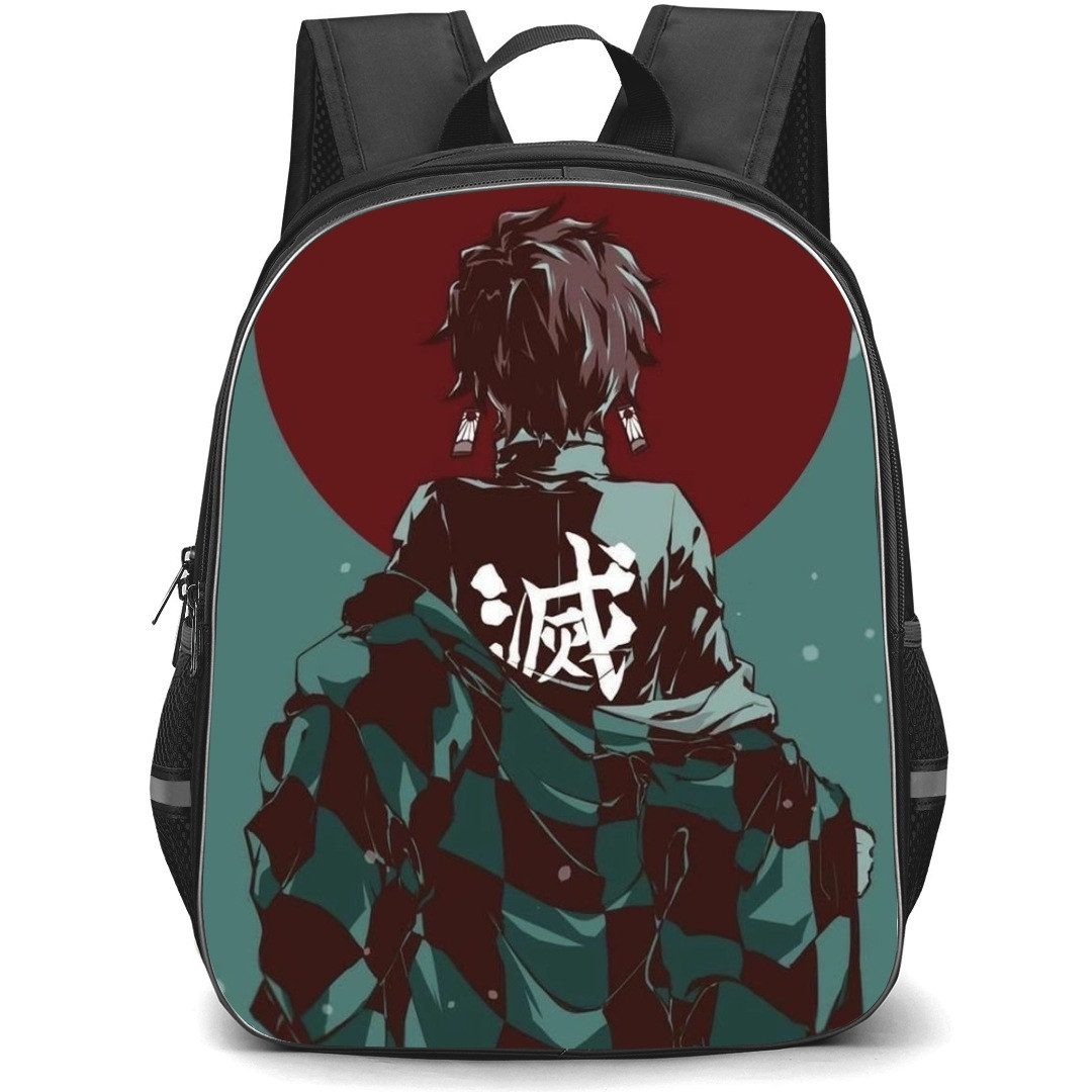 Demon Slayer Tanjiro Kamado Backpack StudentPack - Tanjiro Kamado Back Portrait Illustration