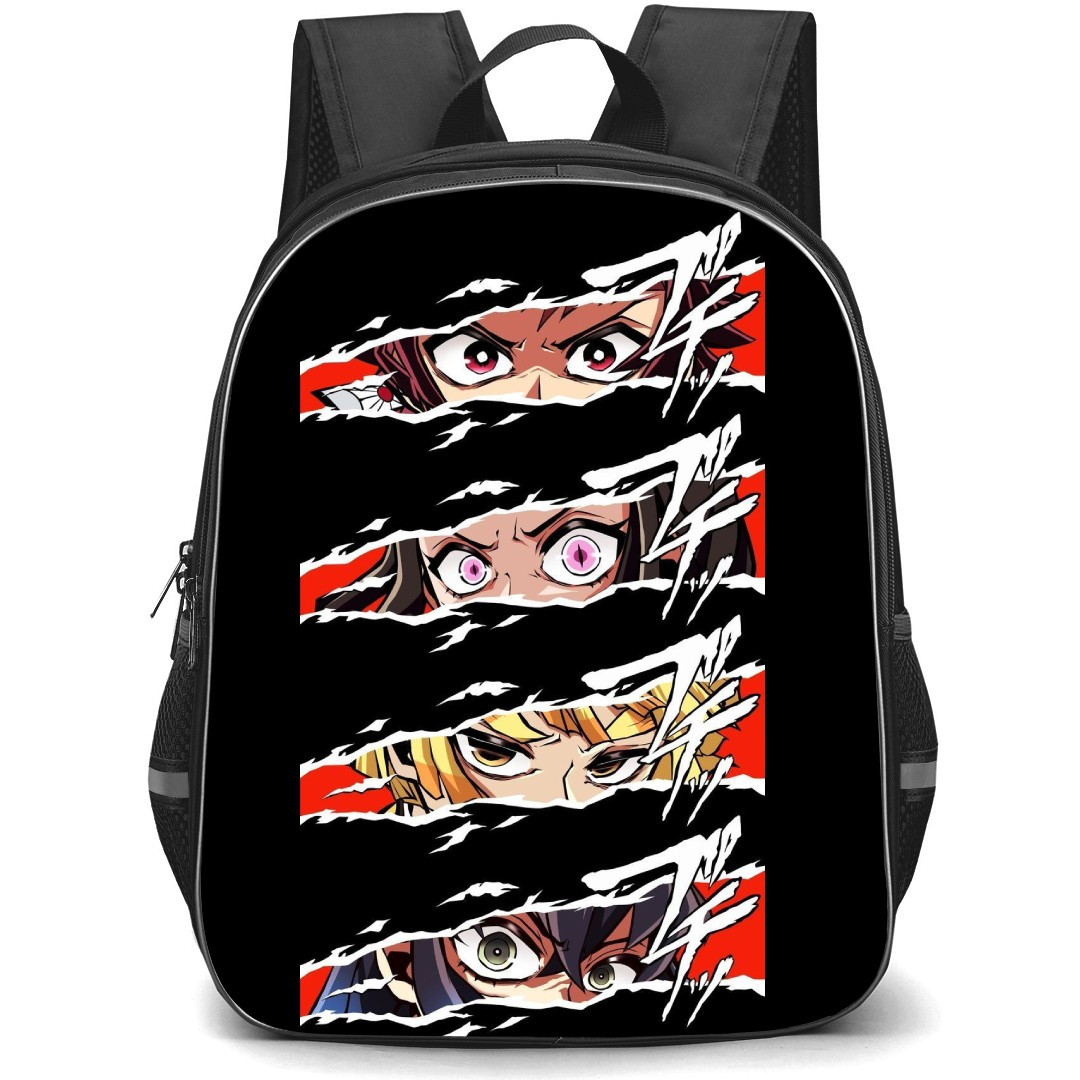 Demon Slayer Backpack StudentPack - Team Tanjiro Eyes Cartoon Art