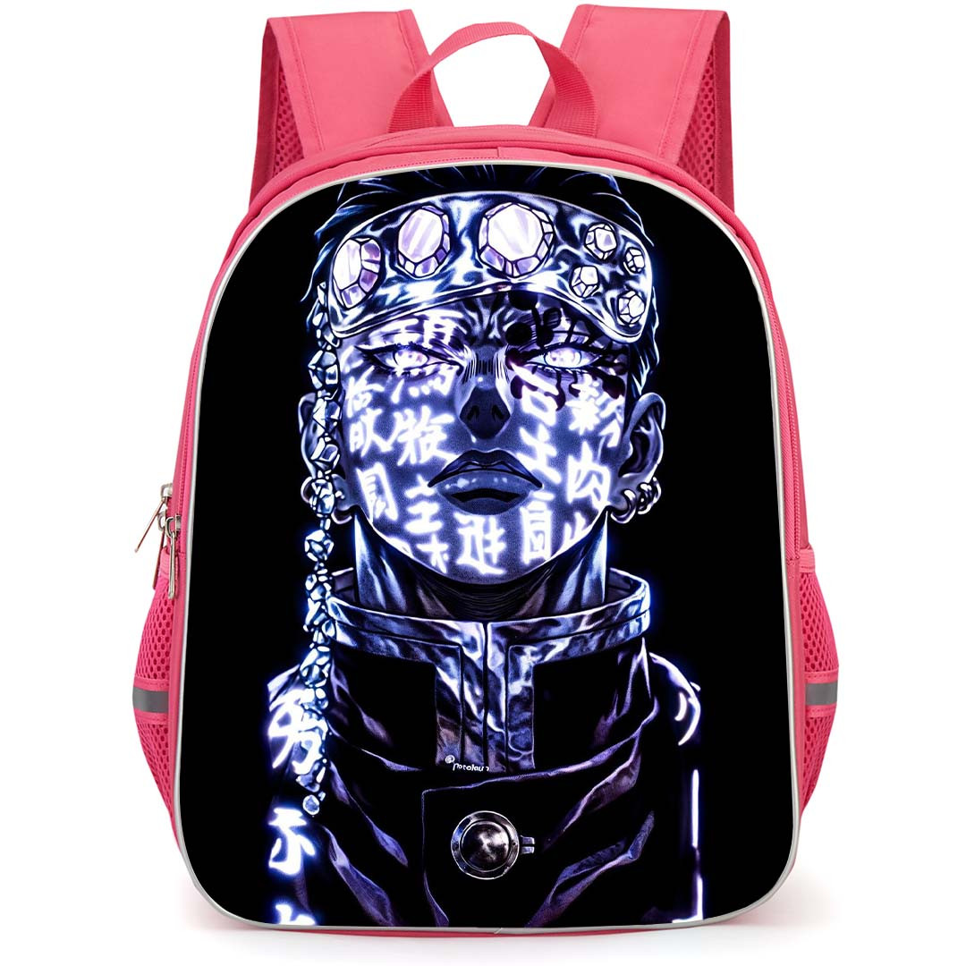 Demon Slayer Uzui Tengen Backpack StudentPack - Uzui Tengen Head Portrait Japanese Characters